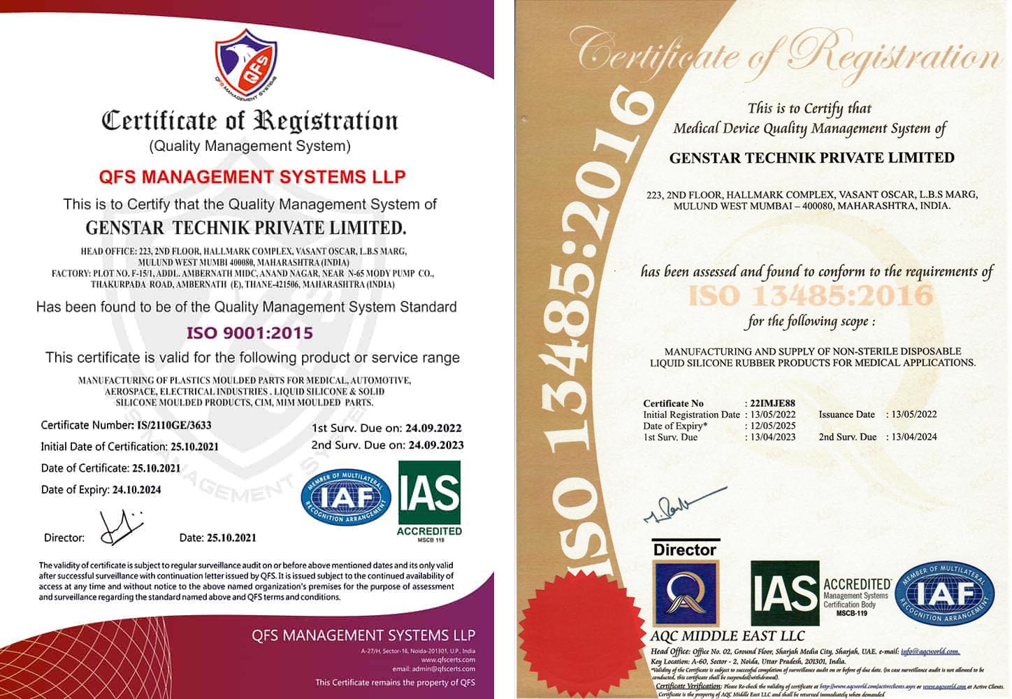 ISO Cert. GENSTARTECHNIK PRIVATE LIMITED